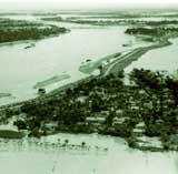 The power of nature: Hanoi underwater, after the great flood of August 1971 overwhelmed the dyke system.